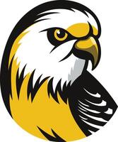 A fierce and dynamic hawk head mascot design, perfect for sports teams, businesses, or branding vector