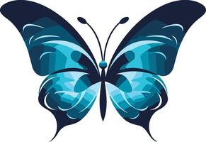 A vibrant blue butterfly with intricate wing patterns, perfect for adding a touch of elegance and nature to your design projects vector