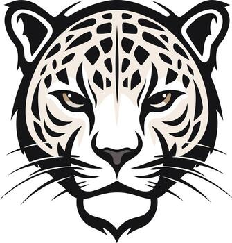 A bold and powerful illustration of a leopard's head, perfect for logos, branding, and graphic design projects vector
