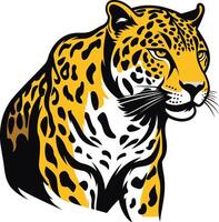 A powerful and striking illustration of a jaguar, perfect for branding, logos, or any project requiring a bold and fierce aesthetic vector