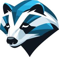 Geometric badger logo, modern and bold, perfect for branding and design projects vector