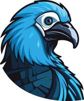 A striking blue bird logo with geometric patterns, perfect for a tech company, gaming team, or esports brand seeking a bold and modern identity vector