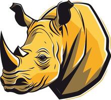 A powerful and striking illustration of a rhinoceros head, perfect for branding, logos, and designs that need a touch of strength and wildness vector
