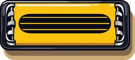 A cartoon illustration of a yellow air vent, perfect for adding a playful touch to your designs vector
