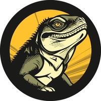 A fierce and bold lizard logo design, perfect for a brand seeking a powerful and unique identity vector
