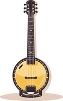 A simple and stylish illustration of a banjo, perfect for adding a touch of musical flair to your designs vector