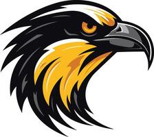 Powerful eagle head mascot logo design vector