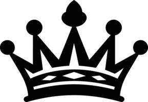 A simple yet powerful black and white crown icon, perfect for branding, website design, or app development vector
