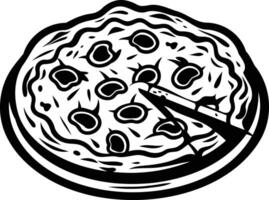 Pizza with One Slice Removed vector
