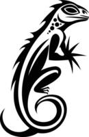 Stylish tribal lizard tattoo design, perfect for adding a unique touch to your body art vector