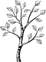 Simple black and white illustration of a stylized tree, perfect for adding a touch of nature to your design vector