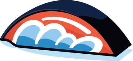 A stylized illustration of a sushi nigiri, perfect for branding, menus, and social media vector
