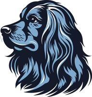 A striking illustration of a cocker spaniel's head, perfect for dog-themed branding, website design, or pet-related projects vector