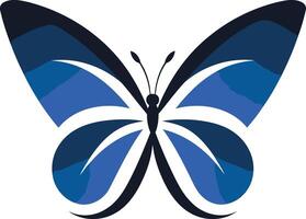 A stylized blue butterfly, perfect for logos, branding, or designs that need a touch of elegance and freedom vector