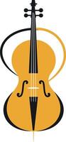 A simple, elegant illustration of a cello, perfect for music schools, orchestras, and websites vector
