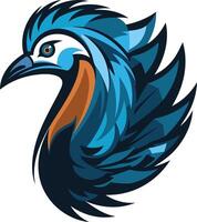 A vibrant and stylized illustration of a cassowary bird, perfect for creating a logo or mascot for a sports team, company, or brand seeking a unique and powerful symbol vector