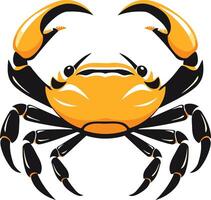 A bold and colorful illustration of a crab, perfect for adding a touch of coastal flair to your designs vector