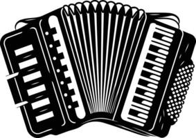 A simple, bold illustration of an accordion, perfect for musical design projects or to represent folk music vector