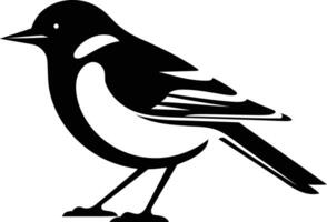 Simple, elegant black and white silhouette of a bird with a classic design vector