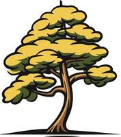 Simple yet elegant, this stylized illustration of a golden tree is perfect for logo design, branding, or as a symbol of growth and resilience vector