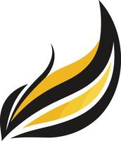 Abstract logo design with a bold black and yellow color scheme vector