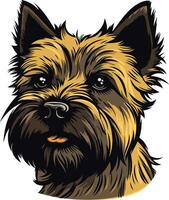 A charming cairn terrier portrait with a friendly expression vector
