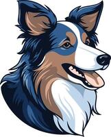 A friendly and playful border collie, perfect for pet-related designs, websites, and social media vector