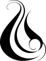 Abstract black and white design with flowing lines and curves, ideal for creating unique logos, branding elements, or decorative patterns vector