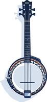 A classic illustration of a banjo, perfect for music-related projects, websites, and social media posts vector