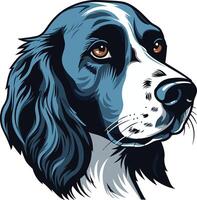 A charming portrait of a springer spaniel, perfect for dog lovers, pet businesses, or canine-themed designs vector