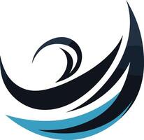 Modern and abstract logo design with a wave and water theme vector