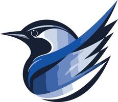 Modern, stylized bluebird logo design, perfect for a brand seeking a unique and fresh identity vector