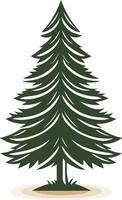 A simple yet elegant illustration of a pine tree, perfect for branding or design projects that require a touch of nature vector