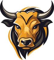 A fierce and powerful bull head logo, perfect for businesses seeking strength, determination, and resilience vector