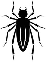 A simple, minimalist silhouette of a water bug vector