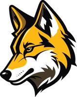 Powerful and fierce, this stylized fox head logo is perfect for businesses and organizations looking for a strong and memorable visual identity vector