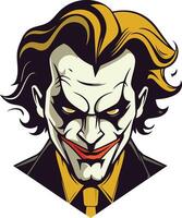 A menacing joker-inspired illustration, perfect for dark, edgy designs and branding vector