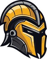 A fierce and modern spartan helmet, perfect for branding or game design vector