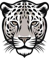 A fierce and detailed illustration of a snow leopard's head, perfect for branding, logos, or as a powerful visual element vector