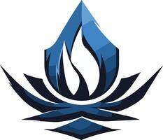 Modern and abstract logo design featuring a stylized flame within a protective shield vector
