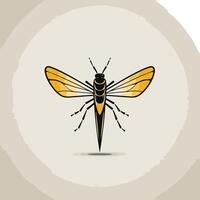 A simple and elegant illustration of a wasp, perfect for branding, logos, or graphic design projects vector