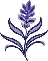 A simple and elegant illustration of a lavender flower, perfect for branding, design projects, and social media vector