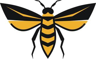 A bold and minimalist illustration of a bee, perfect for branding, logos, and design projects vector