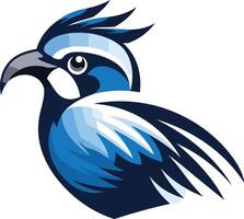 A stylized blue bird with a sleek design, perfect for branding, logos, and mascot concepts vector