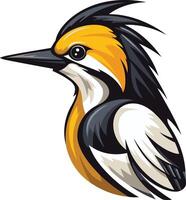 A vibrant, cartoon-style illustration of a woodpecker's head, perfect for adding a touch of whimsy to branding, logos, or children's projects vector