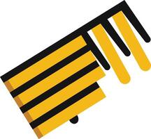 Abstract geometric logo design with bold black and yellow colors vector