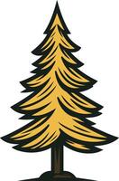 A simple yet striking illustration of a pine tree, perfect for logos, branding, and nature-inspired designs vector