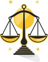 A minimalist and modern illustration of a libra zodiac sign, symbolizing balance and justice vector