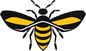 A bold and simple bee illustration, perfect for branding, logos, and design projects vector