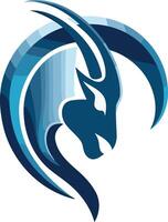 A powerful and modern logo design featuring a stylized dragon head within a crescent-shaped design, perfect for businesses and brands seeking a bold and unique visual identity vector